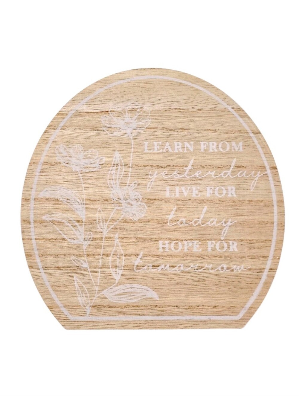 Learn Live Hope Quote Tabletop Sign Cottage Farmhouse Coquette Home Shelf Decor